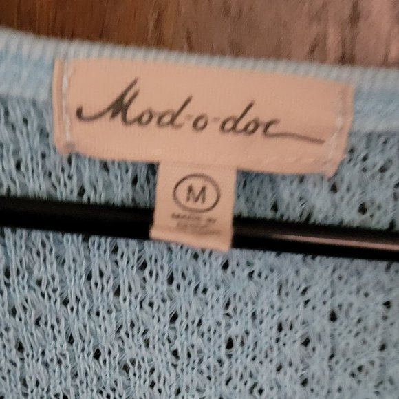 Gorgeous Mododoc Los Angeles Aqua Blue Embroidered Tank Top Size Medium - Picture 2 of 12